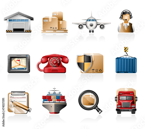 Logistic and shipping icons
