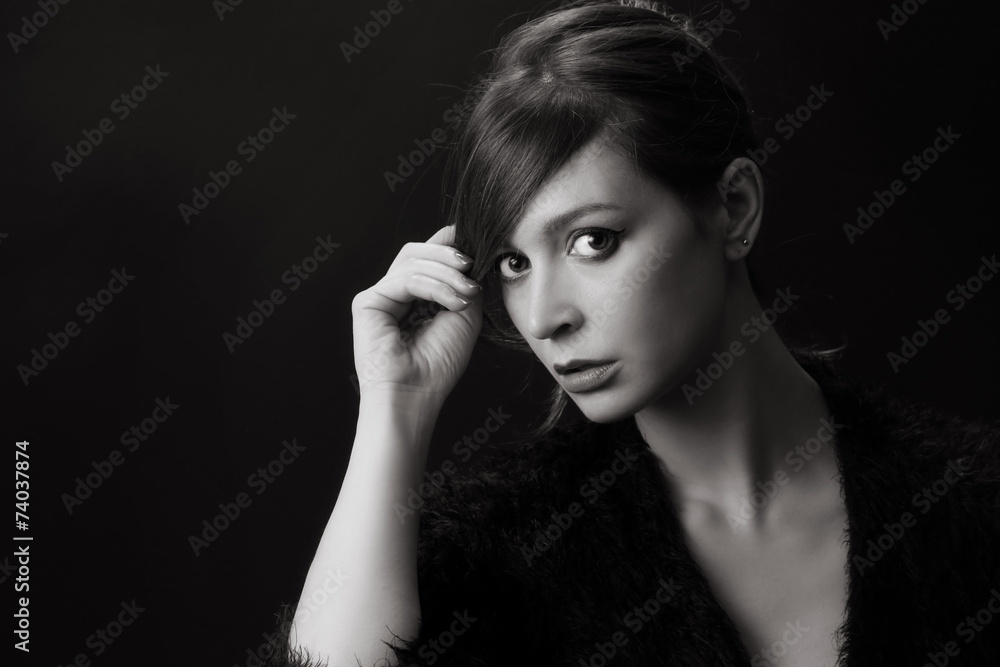 Black and white studio portrait Black and white studio portrait