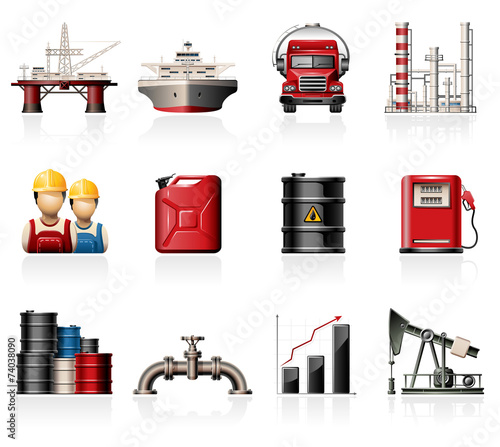 Oil industry icons