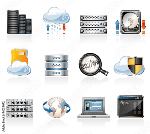 Web hosting icons