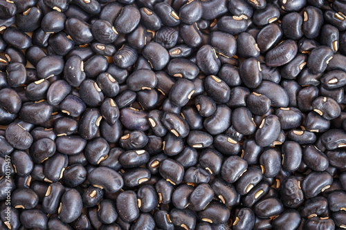 Close up black beans for background