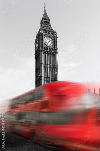 London Big Ben mit Bus
