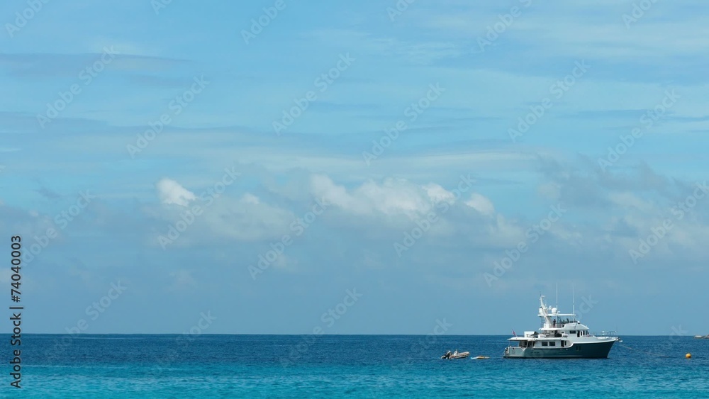 Dive boat near Ko Miang island, Similan Islands, Thailand Dive boat near Ko Miang island, Similan Islands, Thailand