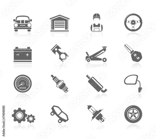 Car maintenance icons