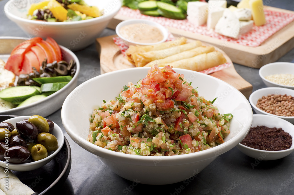 various lebanese plates / Mediterranean cuisine various lebanese plates / Mediterranean cuisine