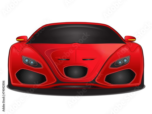 Vector car on a white background