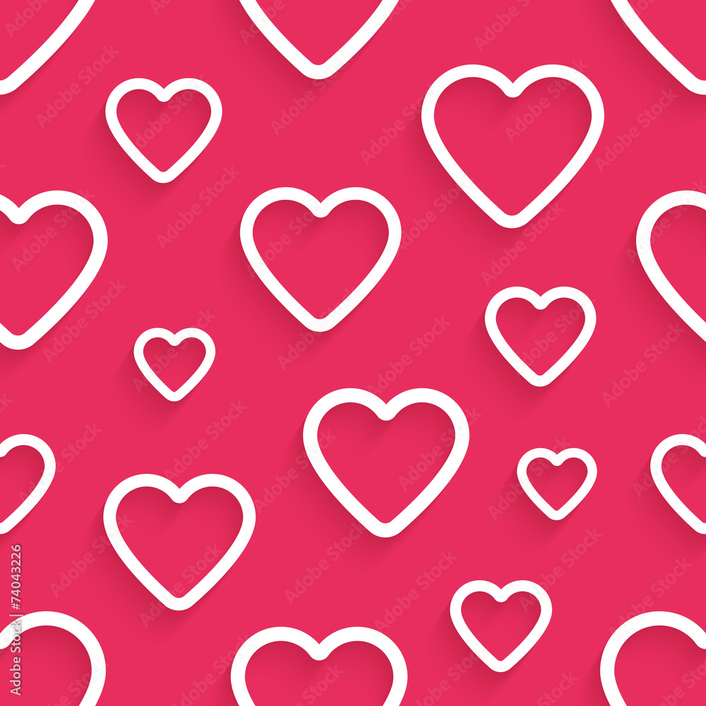 Vector seamless pattern for Valentine's Day with hearts