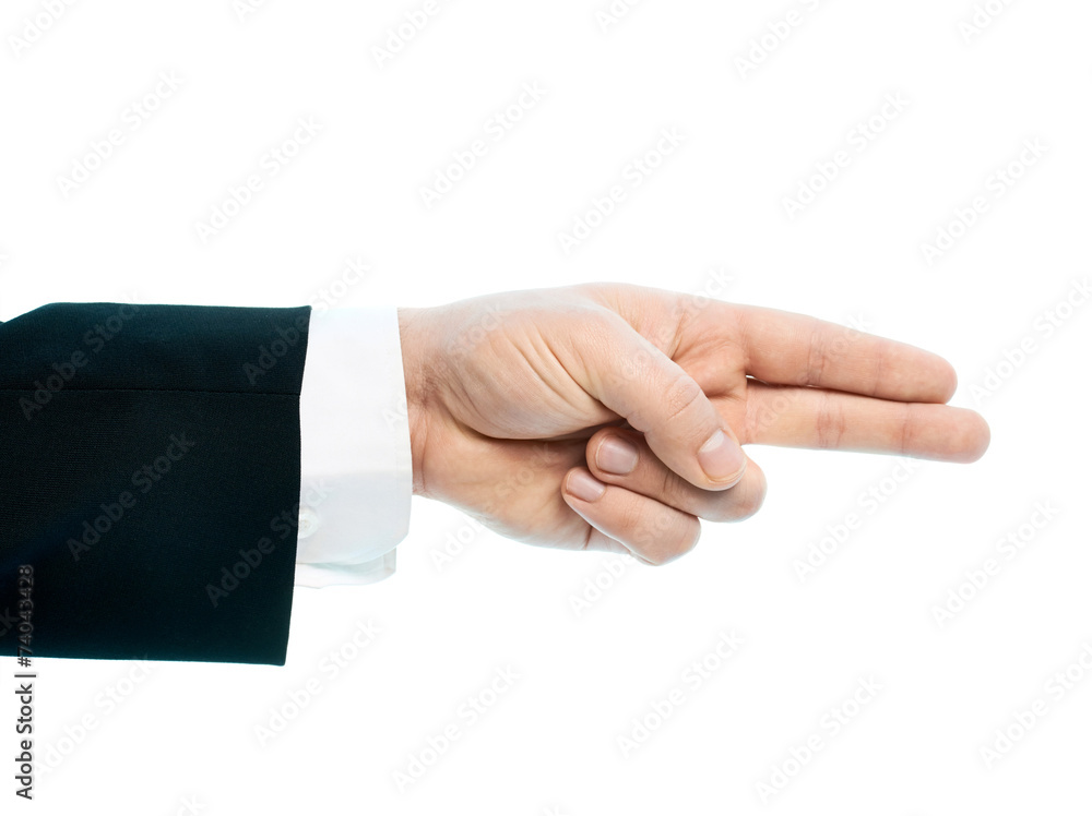 Caucasian male hand composition isolated