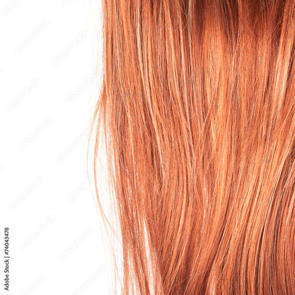Hair fragment over the white Hair fragment over the white