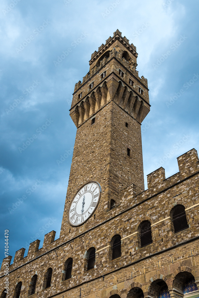 Arnolfo tower, Palazzo della Signoria and Palazzo Vecchio, Piazz