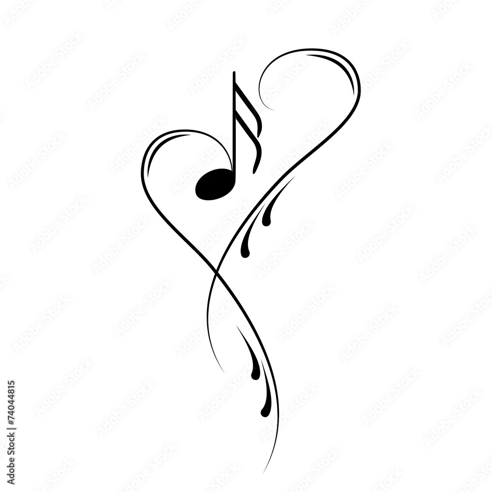 Fototapeta premium Notenschlüssel Noten Musik Vektor