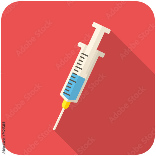 Medical syringe icon photo