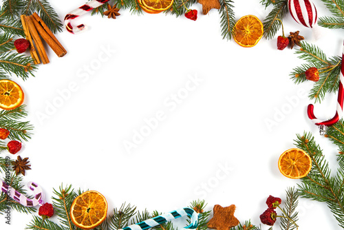 Fototapeta Naklejka Na Ścianę i Meble -  christmas decoration on white background