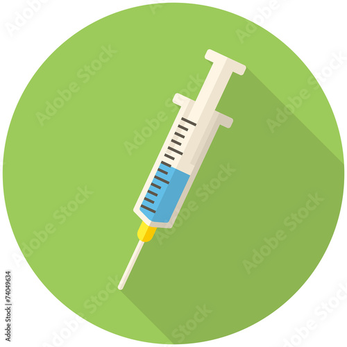 Medical syringe icon photo
