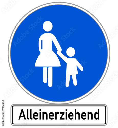 Alleinerziehend Schild #141201-svg12