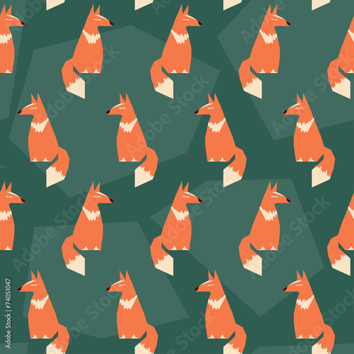 abstract seamless pattern background with funny cartoon ginger f
