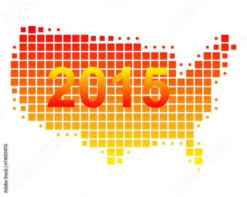 Karte der USA 2015
