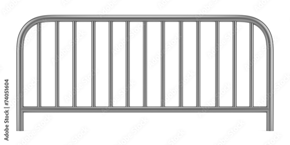 metallic sidewalk barrier isolated on white background metallic sidewalk barrier isolated on white background