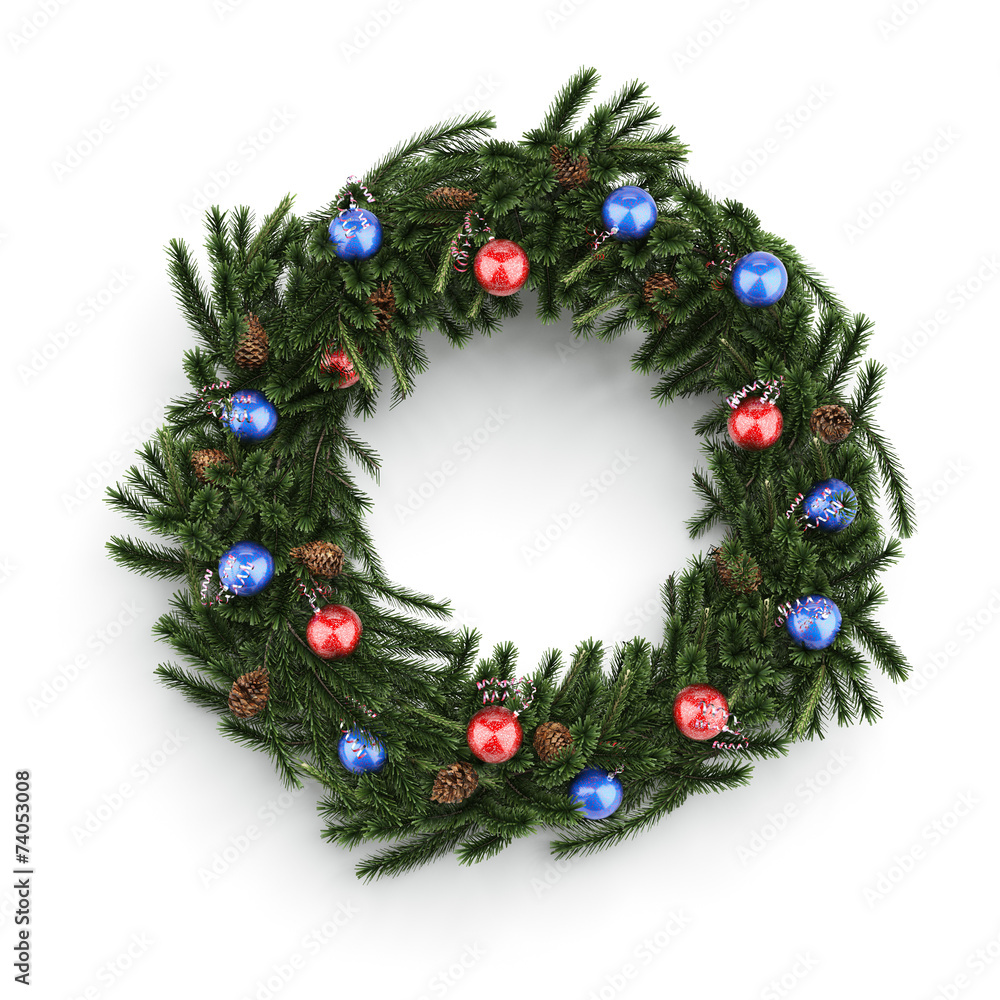 Christmas decorative wreath with balls Christmas decorative wreath with balls