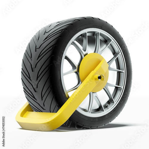 Fotografie Car wheel clamp