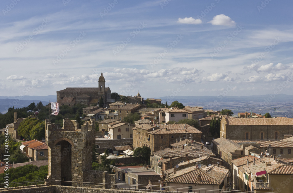 View of Montalcino city from its Castle