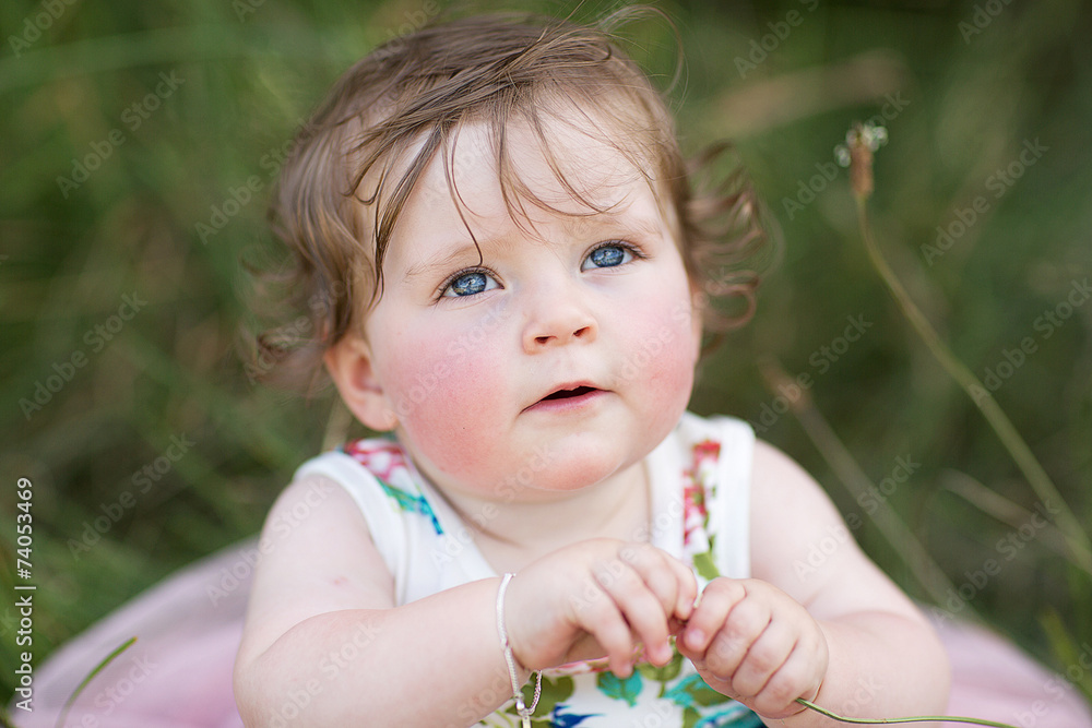 Baby Girl in Park Baby Girl in Park