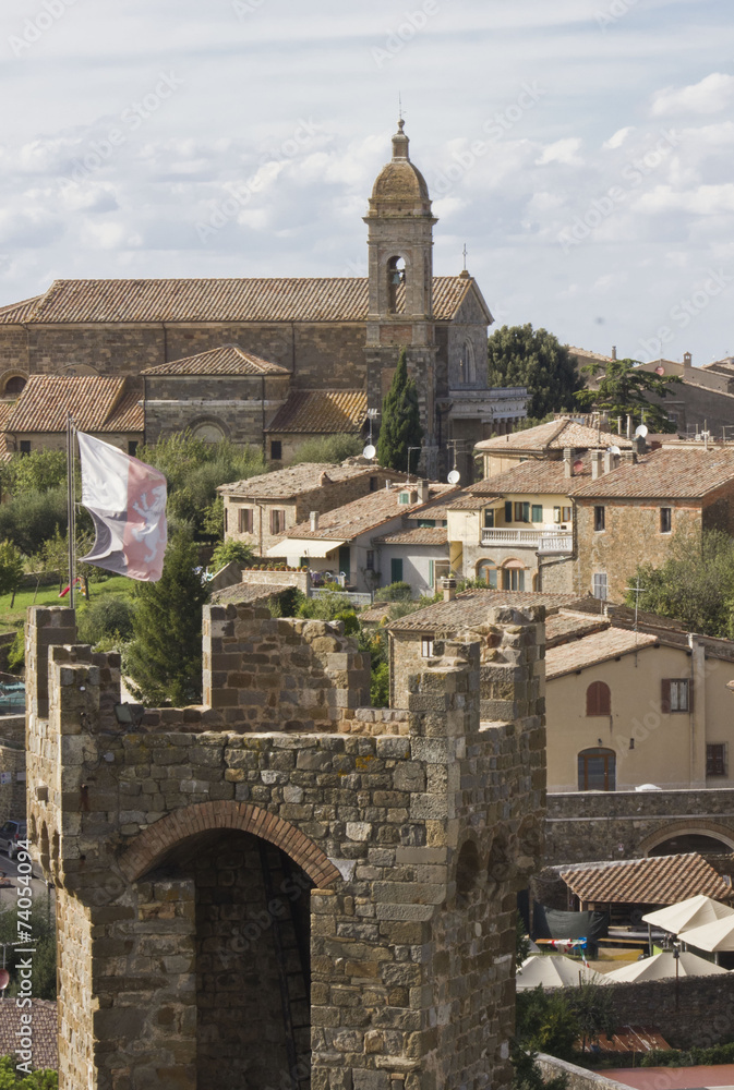 View of Montalcino city from its Castle