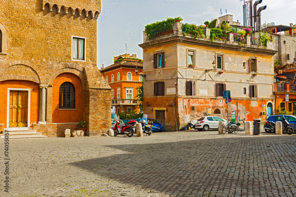 Obraz premium Piazza de Mercanti in Rome, Italy