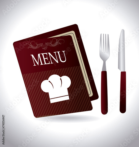 Restaurant design over white background vector illustration