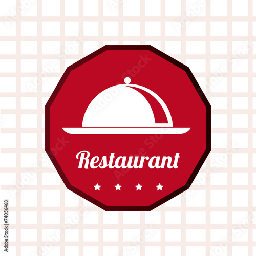 Restaurant design over white background vector illustration