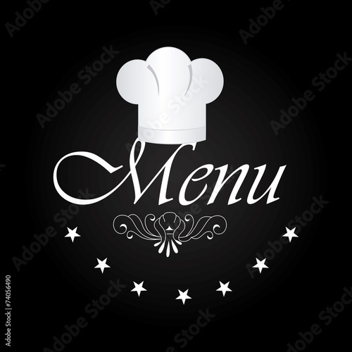 Restaurant design over black background vector illustration