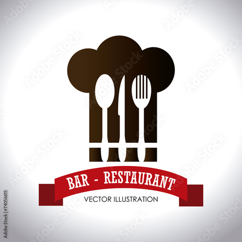 Restaurant design over white background vector illustration
