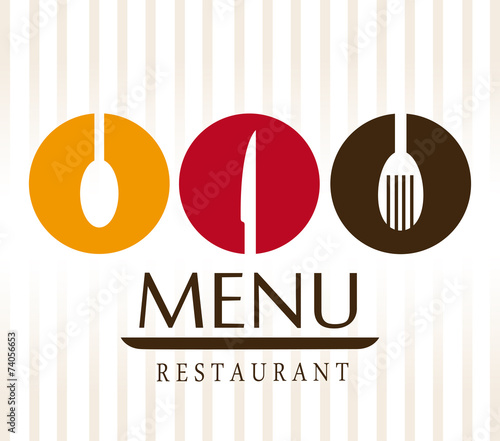 Restaurant design over white background vector illustration