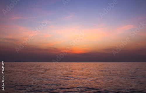 Beautiful sunset on the beach © photoraidz