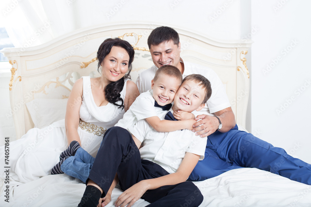 Playful young family