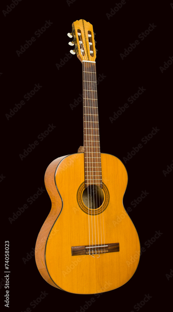 Obraz premium Guitar on a black background
