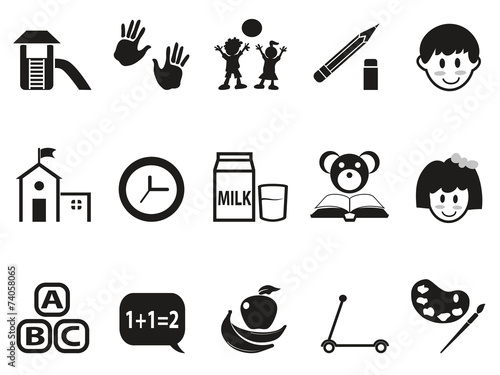 preschool icons set