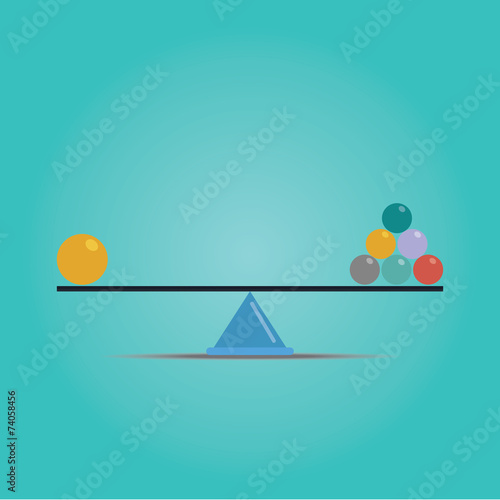 Vector of Scales balance concept