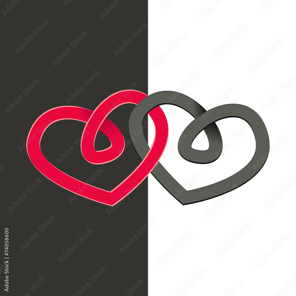 Obraz premium 2 heart-emblem