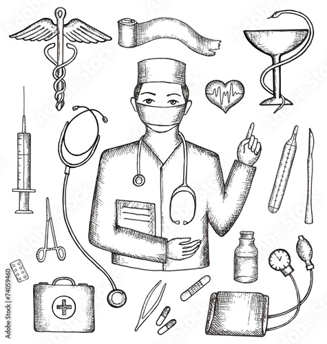 Set of medical supplies
