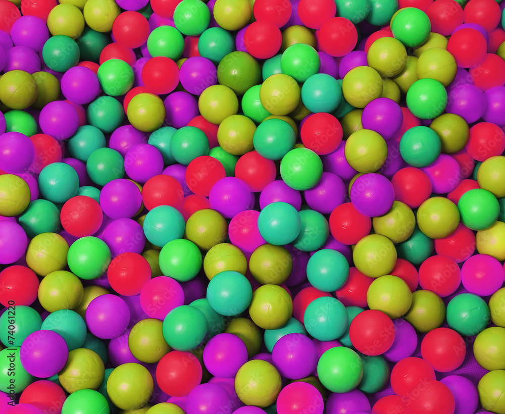 phosphorescent plastic coloured balls in the game pool phosphorescent plastic coloured balls in the game pool