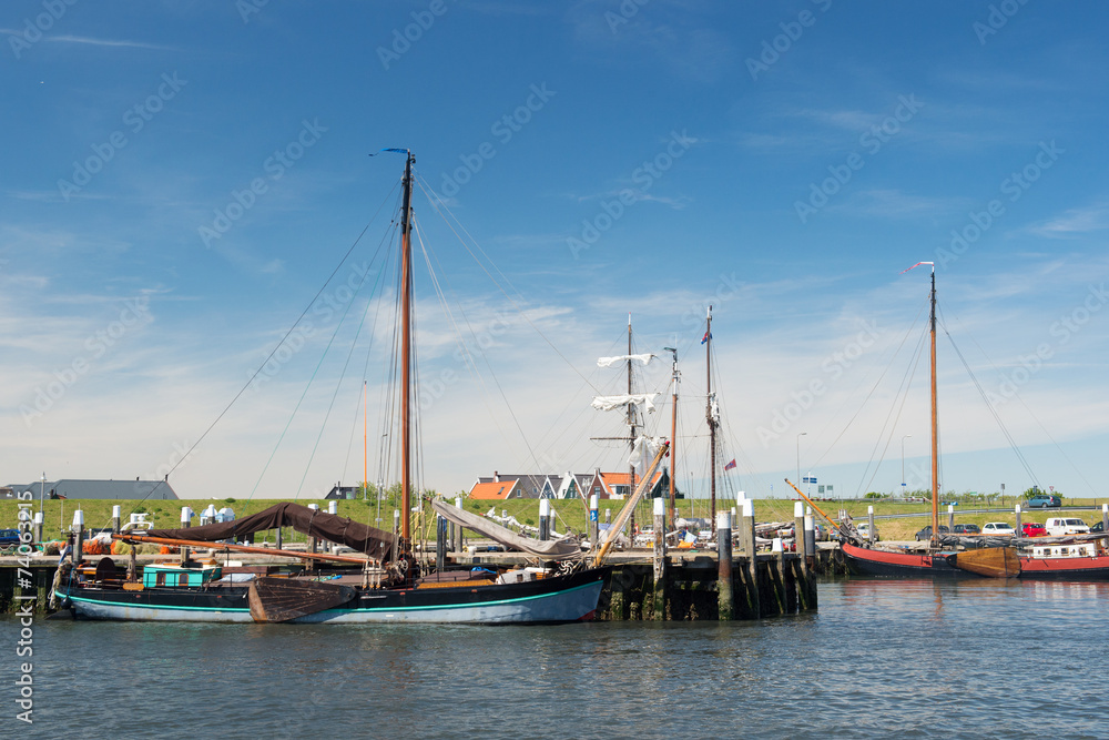 Small harbor Dutch island Texel