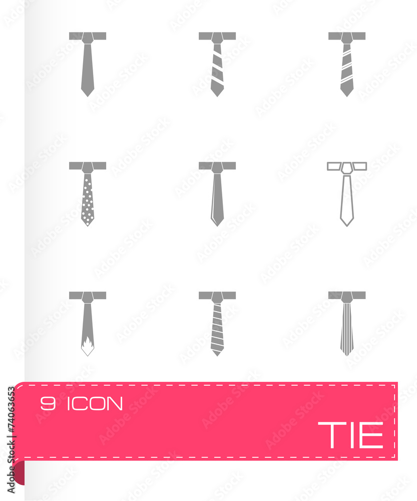 Obraz premium Vector tie icon set