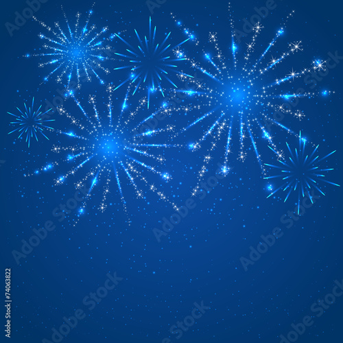 Blue fireworks