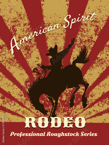 Retro rodeo poster