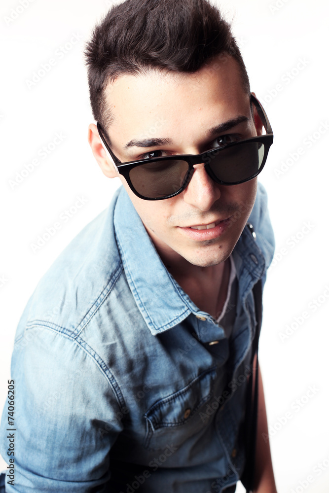 Outfit of a fashion guy with black sunglasses