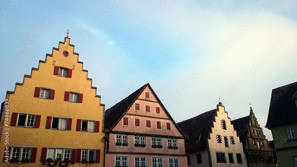 Historische häuser Altstadt rothenburg