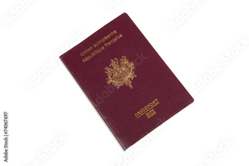 French passport on a white background