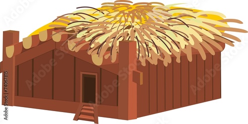 Indian wooden hut