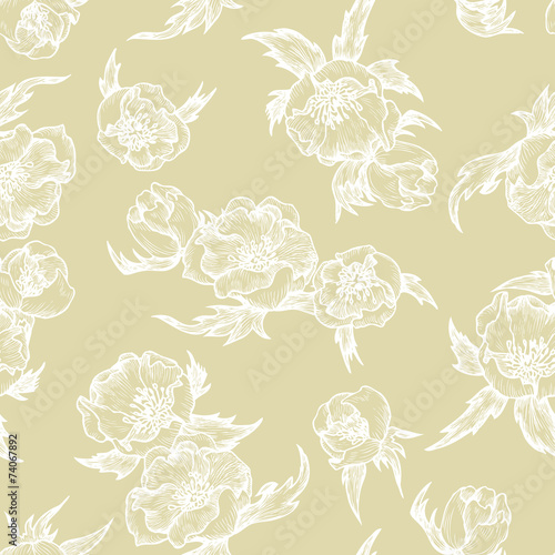 vintage floral seamless pattern